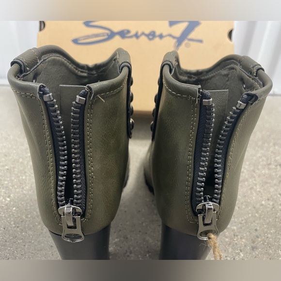 NWB $54 Seven7 Seville Ankle Bootie Olive Green size 9.5 - Picture 9 of 16